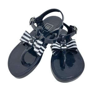 GAP Baby Navy Jelly Sandals w/ Bow  Sz 7